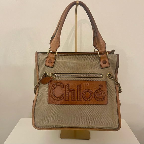 Chloe Handbags - Chloé Haley Canvas Tote